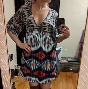 Watercolor tie-back Zara dress